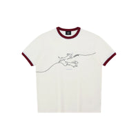 Line Art Graphic Crew Neck T-Shirt