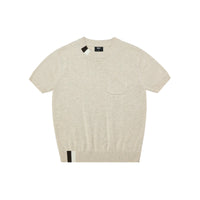 Wool Blend Embroidered Pocket Knit Top