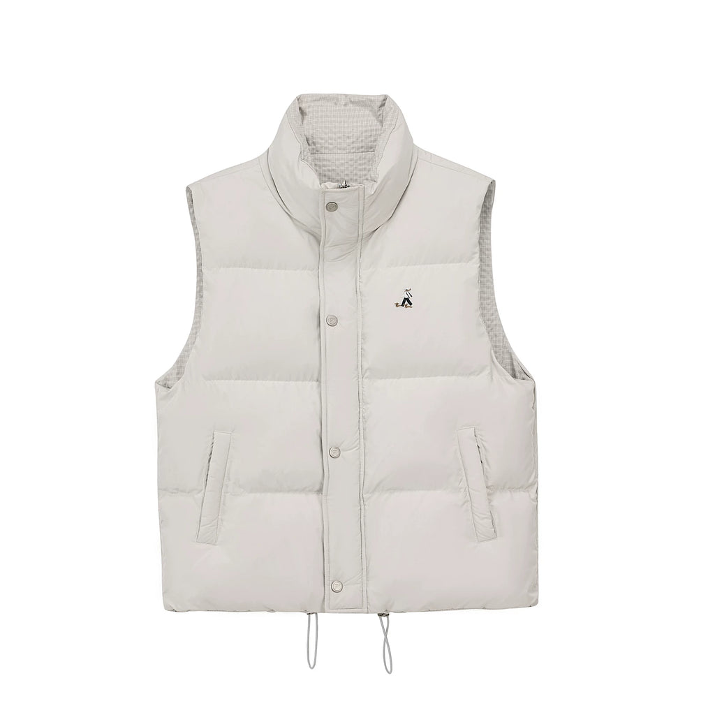 Reversible Plaid Puffer Vest
