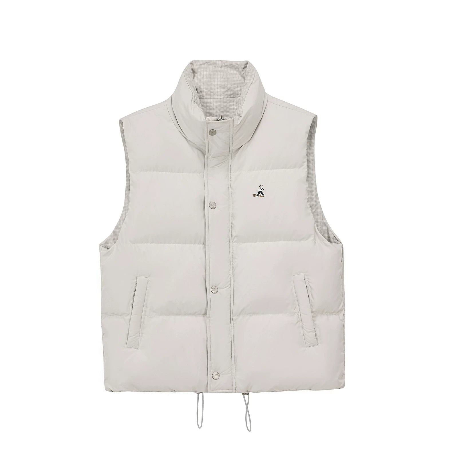 Reversible Plaid Puffer Vest