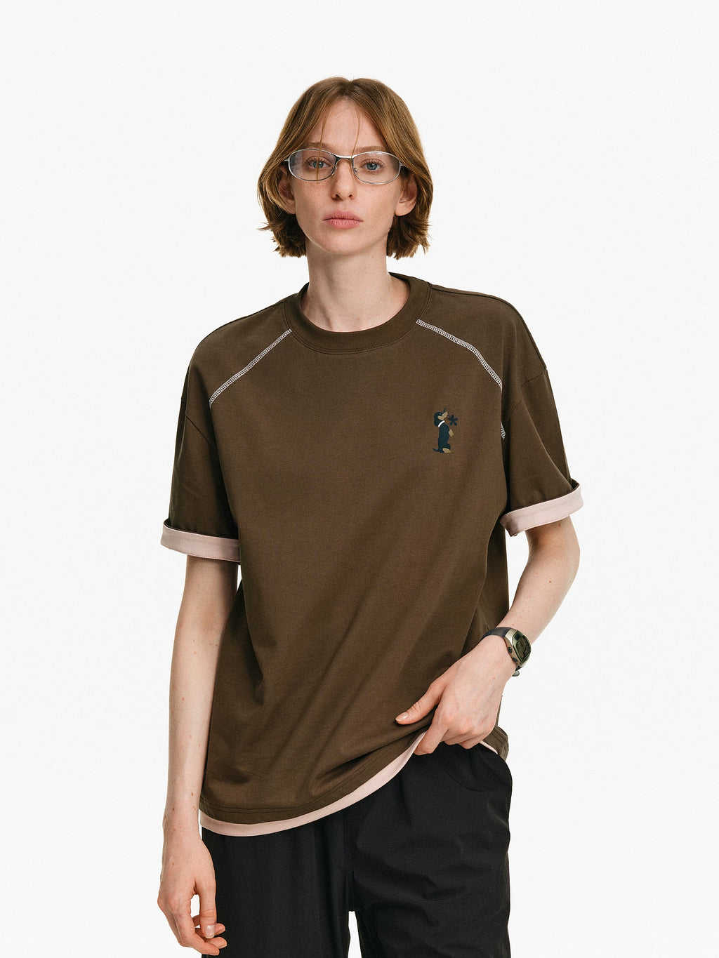 Dachshund Graphic Oversized Cotton T-Shirt