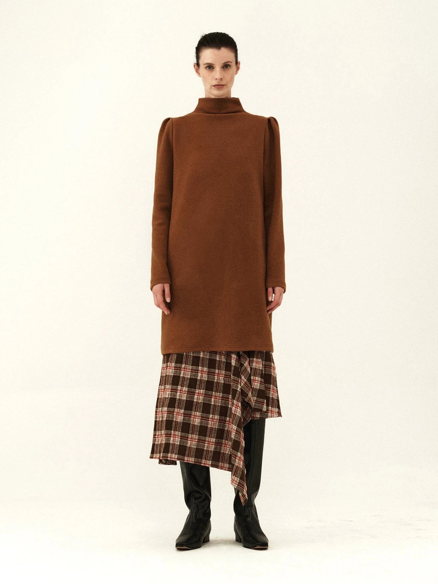 Australian Wool Plaid Wrap Skirt