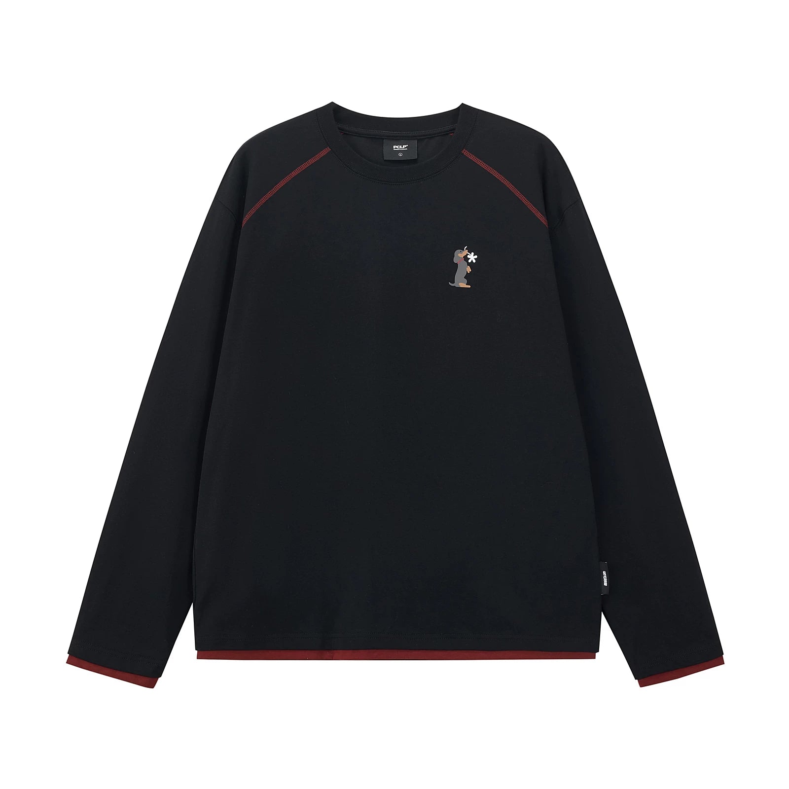 Graphic Print Long-Sleeve Crewneck