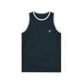 Contrast Trim Embroidered Tank Top