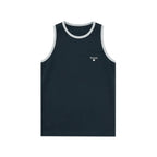 Contrast Trim Embroidered Tank Top