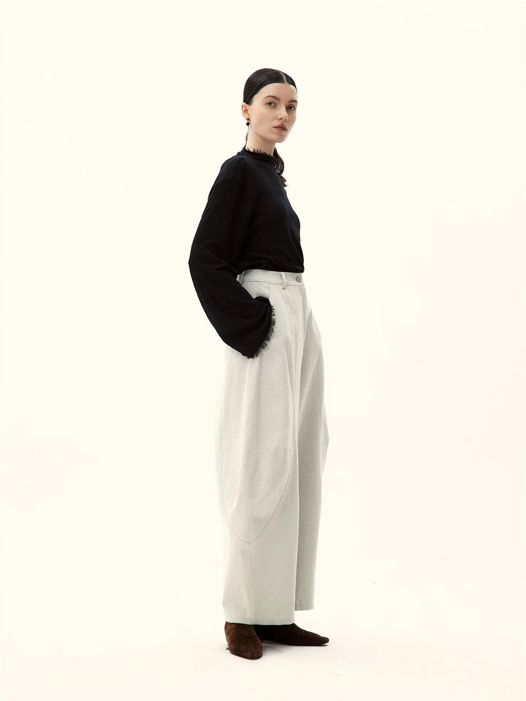 Black Night Textured Knit Turtleneck