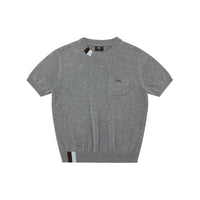 Wool Blend Embroidered Pocket Knit Top