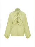 Textured Tie-Front Blouse