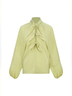 Textured Tie-Front Blouse