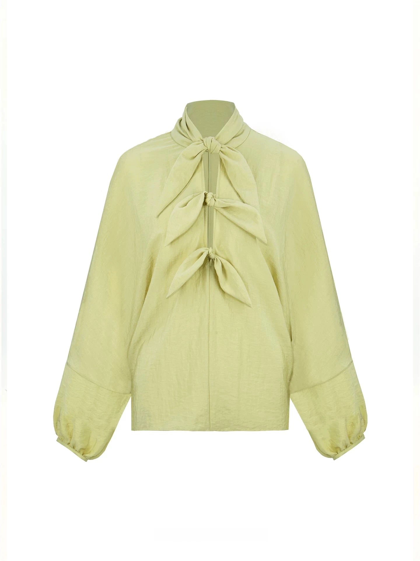Textured Tie-Front Blouse