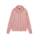Hollow-Knit Hooded Cardigan