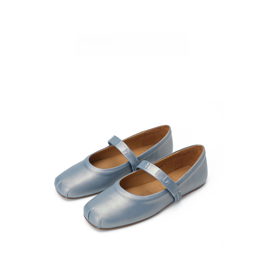 Eira Square-Toe Leather Ballet Flats
