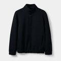 Magnetic Button Mock Neck Sweatshirt