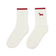 Embroidered Dachshund Cotton Crew Socks