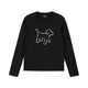Pearl Embellished Puppy Long Sleeve T-Shirt