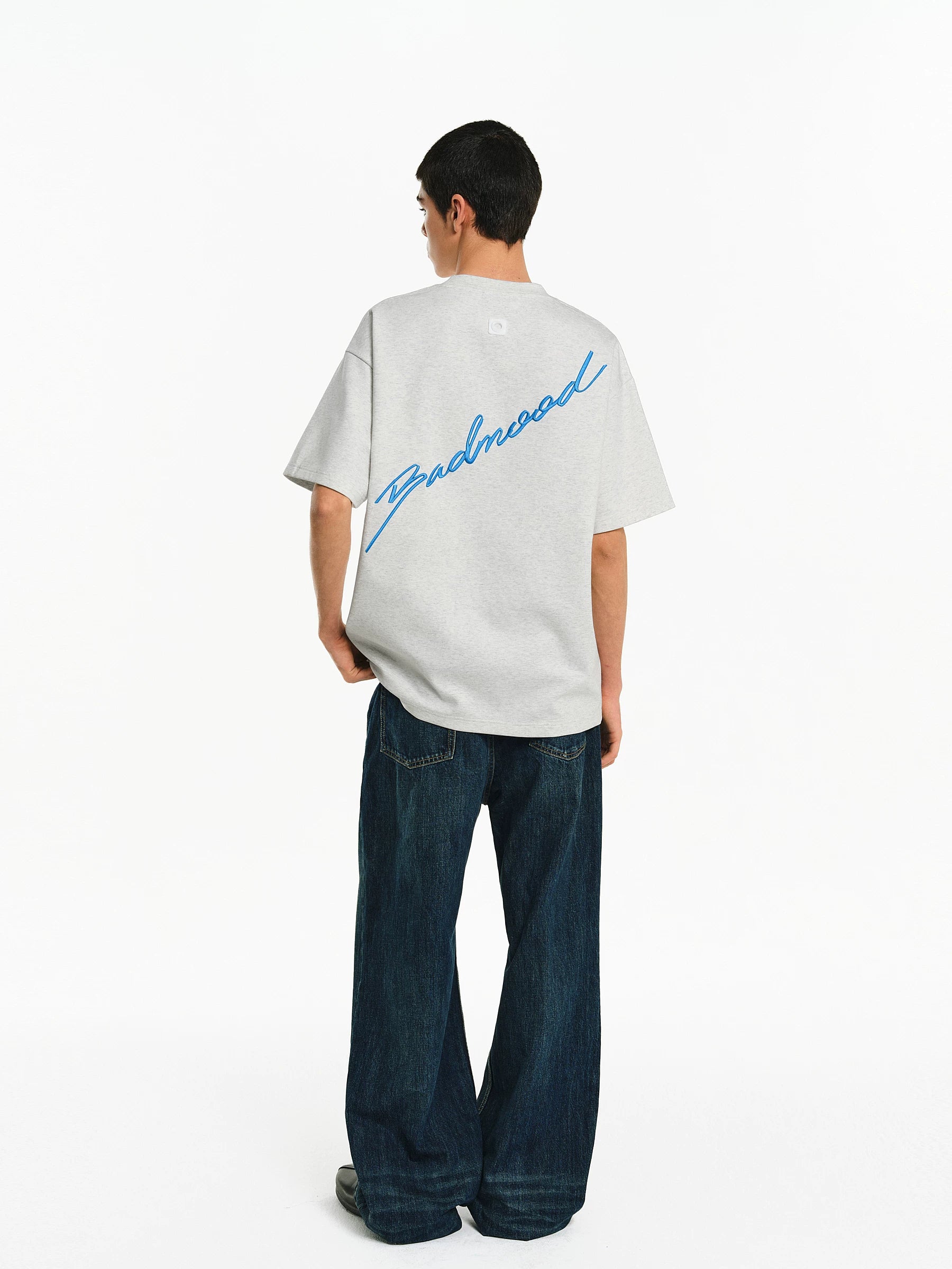 Embroidered Script Logo Oversized T-Shirt